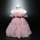 Dívčí šaty NNJXD růžové princeznovské 90