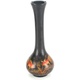 Keramická váza černá s dekorem ryb