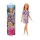 Panenka Barbie GHW49 ve fialových šatech