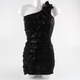 Černé společenské šaty mini s volánem