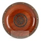 Dekorace dřevěný vyřezávaný talíř mahagonový