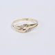 Dámský prsten s malými kamínky zlatá barva