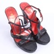 Páskové dámské boty KIT černo červené