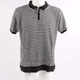 Pánské tričko H&M polo černobílé pruhované