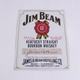 Dekorativní plechová cedule Jim Beam bílá