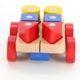 Dřevěná hračka vozík s tvary IKEA MULA