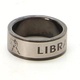 Prsten ocelový s nápisem Libra