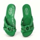 Dívčí kožené pantofle Dior zelené