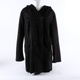 Dámský kabát černý s kapucí