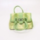 Dámská elegantní zelenožlutá kabelka