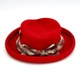 Dámský vlněný klobouk červený