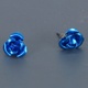 Dámské náušnice růžičky modré