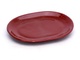 Oválný porcelánový talíř hnědočervený