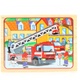 Dřevěné puzzle Bigjigs s obrázkem hasičů