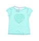 Dětské tričko C&A tyrkysové se srdcem